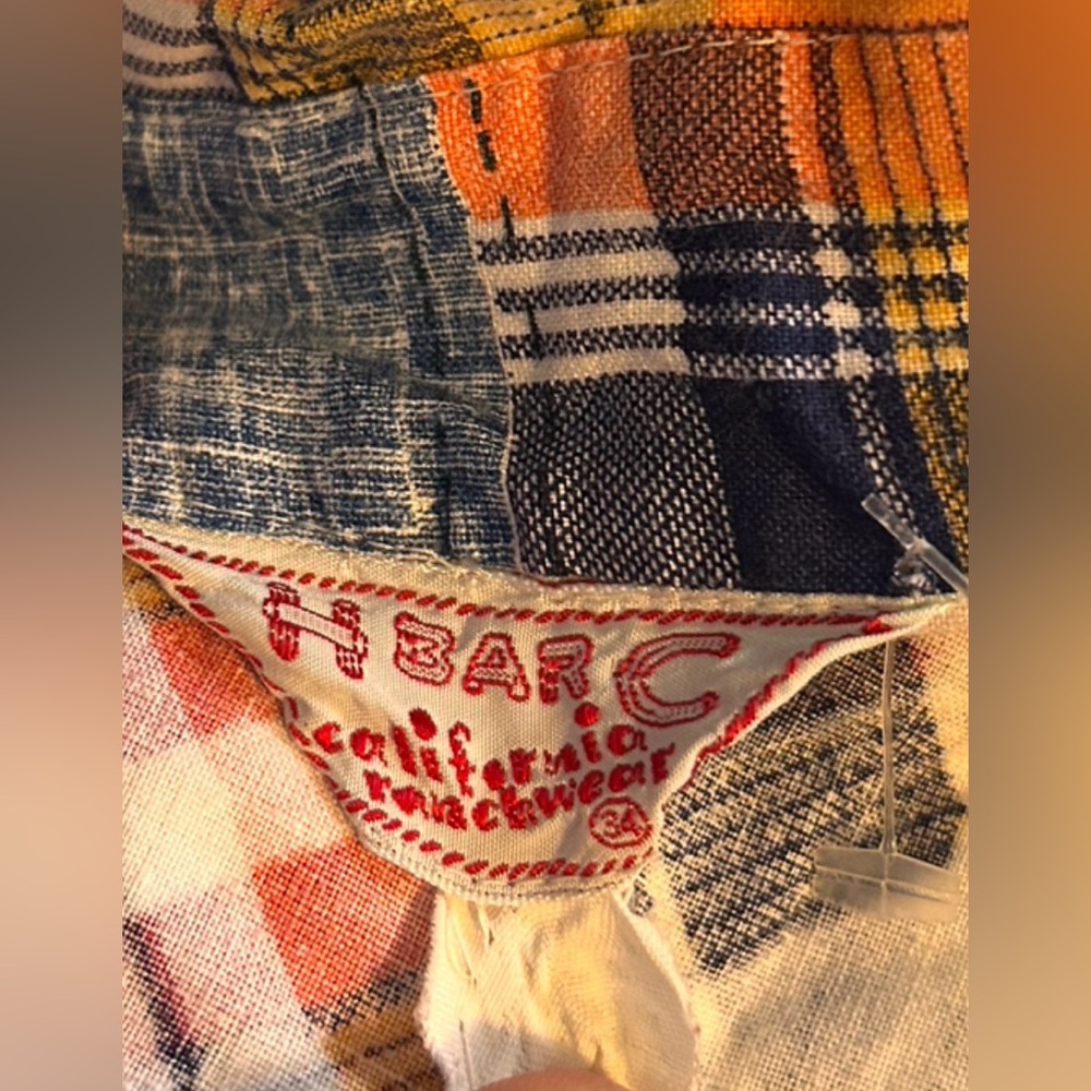 Vintage 1970’s patchwork snap button down shirt. … - image 5